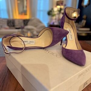 Jimmy Choo Lucy 100 / 38 Suede 153 BOHO Purple